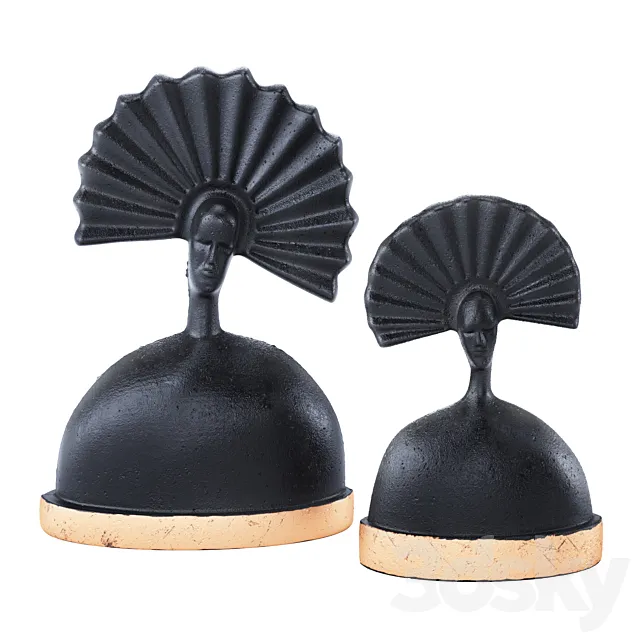 Zuo Modern Avanico Lady Sm Dark Bronze 3D Model