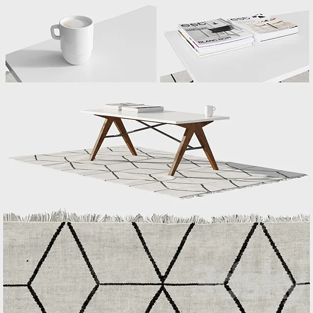 Zuo – Saints Coffee Table and Mum’s Pad 3D Model