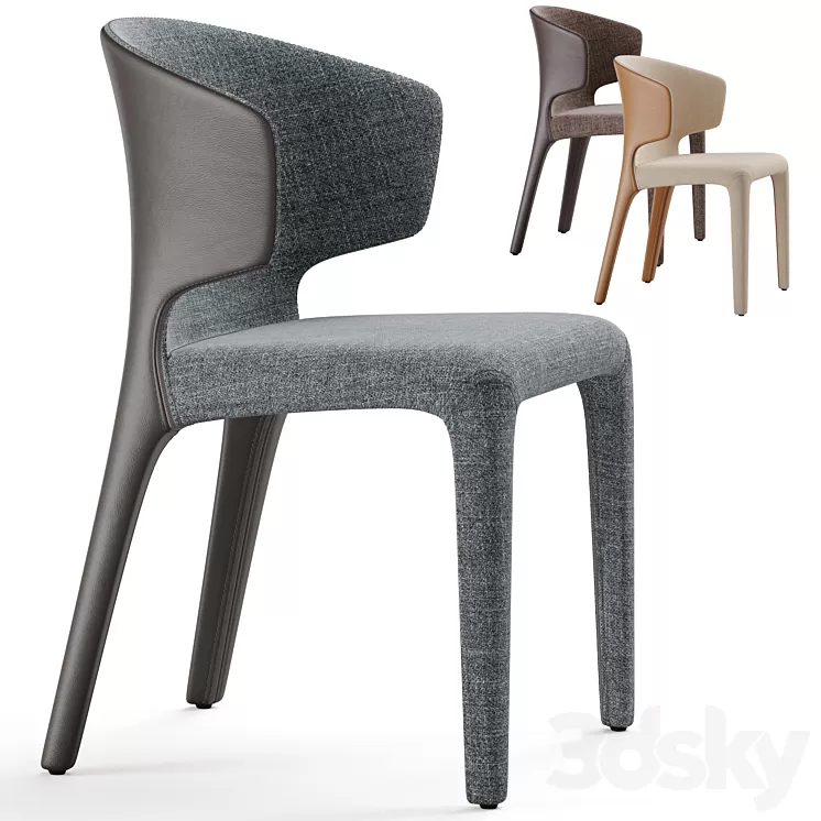 Zuster Husk Cassina Hola 367 Dining Chair 3D Model Zuster Husk Cassina Hola 367 Dining Chair 3D Model