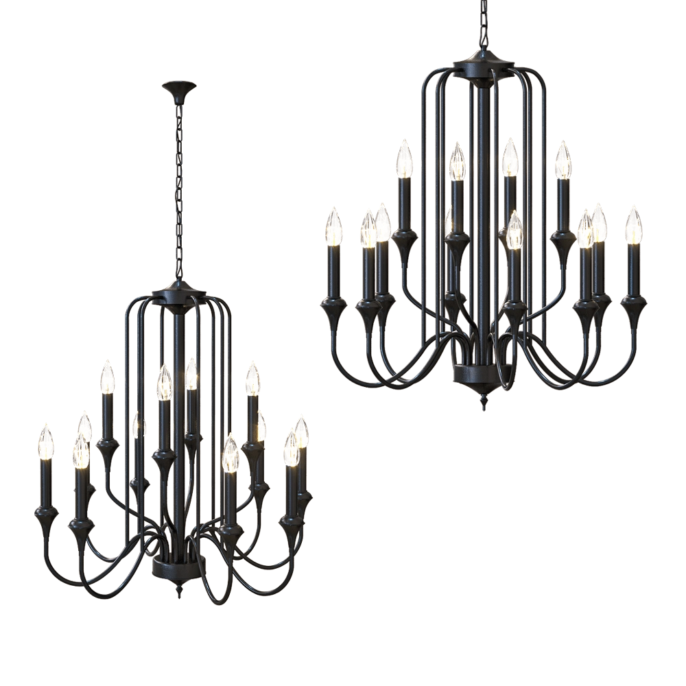 ZZOK – Chandelier Milosh tendence 0803CL-12BK 3D Model